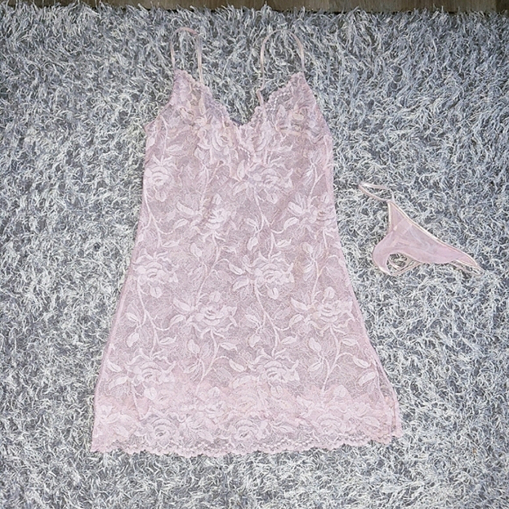 Victoria Secret Pink Lace Sleepwear, Small